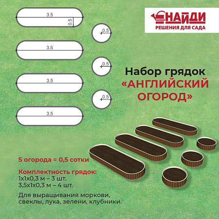 Комплект грядок "Английский огород" Комплект грядок "Английский огород"